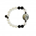 Horse seashell bracelet with shell and onyx stone