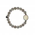Horse seashell bracelet with Labradorite stone