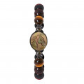 Horse seashell bracelet with multi color of tiger eye stone
