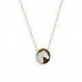 Silver chain with horse shell