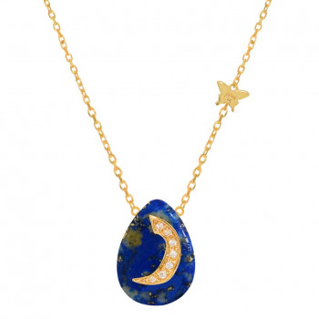 18K GOLD CHAIN WITH LETTER (R) WITH 7 PIECES OF DIAMONDS ON A STONE OF YOUR CHOICE