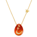 18K GOLD CHAIN WITH LETTER ( GHAIN ) WITH8 PIECES OF DIAMONDS ON STONE OF YOUR CHOICE