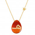 18K GOLD CHAIN WITH LETTER ( H ) WITH 17 PIECES OF DIAMONDS ON A STONE OF YOUR CHOICE