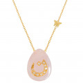 18K GOLD CHAIN WITH LETTER ( N ) WITH 9 PIECES OF DIAMONDS ON A STONEOF YOUR CHOICE