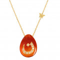 18K GOLD CHAIN WITH LETTER ( N ) WITH 9 PIECES OF DIAMONDS ON A STONEOF YOUR CHOICE