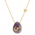 18K GOLD CHAIN WITH LETTER (S) WITH 8 PIECES OF DIAMONDS ON A STONE OF YOUR CHOICE