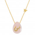 18K GOLD CHAIN WITH LETTER (S) WITH 8 PIECES OF DIAMONDS ON A STONE OF YOUR CHOICE