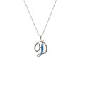 GOLD-PLATED SILVER CHAIN WITH OPAL LETTER D