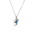 GOLD-PLATED SILVER CHAIN WITH OPAL LETTER P