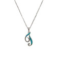 GOLD-PLATED SILVER CHAIN WITH OPAL LETTER T