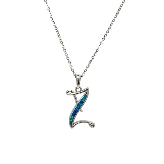 GOLD-PLATED SILVER CHAIN WITH OPAL LETTER Z