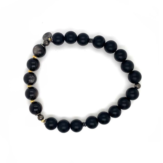 OBSIDIAN BRACELET WITH MATTE ONYX