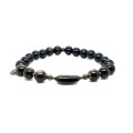 BLACK TOURMALINE BRACELET WITH OBSIDIAN AND ONYX