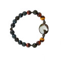 Horse seashell bracelet with multi color of tiger eye stone