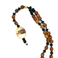 TREE AGATE MEN NECKLACE WITH COKE WOOD AND BLACK COKE