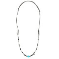 TURQUOISE NECKLACE WITH BLACK COKE WOOD 
