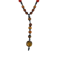 Tiger-eye necklace with yusr , red Agate and oud wood Tiger-eye necklace with yusr , red Agate and oud wood