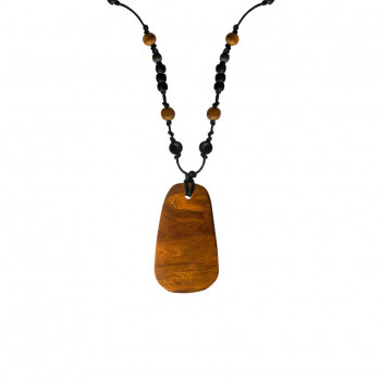 STRING CHAIN WITH OUD WOOD , COKE AND ONYX