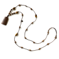 OUD WOOD MEN NECKLACE WITH TIGER EYE