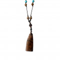 Agarwood necklace with Tigereye and Halolite 