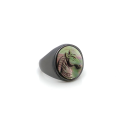 black silver sea-shell horse ring crated in deferent colors black silver sea-shell horse ring crated in deferent colors
