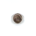 black silver sea-shell horse ring crated in deferent colors black silver sea-shell horse ring crated in deferent colors