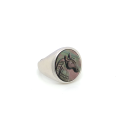 black silver sea-shell horse ring crated in deferent colors black silver sea-shell horse ring crated in deferent colors