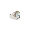 White silver sea-shell horse ring on black seashell crated in deferent colors White silver sea-shell horse ring on black seashell crated in deferent colors