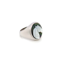 White silver sea-shell horse ring on black seashell crated in deferent colors White silver sea-shell horse ring on black seashell crated in deferent colors