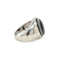 SILVER RING WITH SOLIMANI AGATE