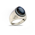 SILVER RING WITH SOLIMANI AGATE