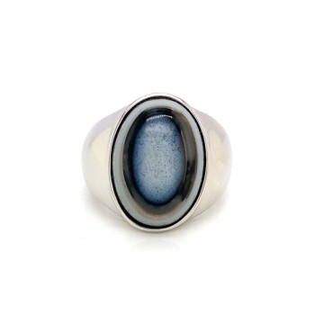 SILVER RING WITH SOLIMANI AGATE