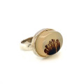 SILVER RING WITH TREE AGATE
