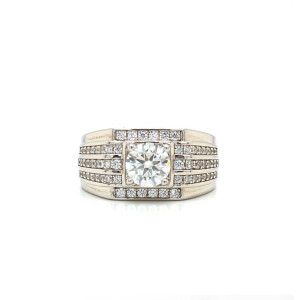 SILVER RING WITH MASONITE