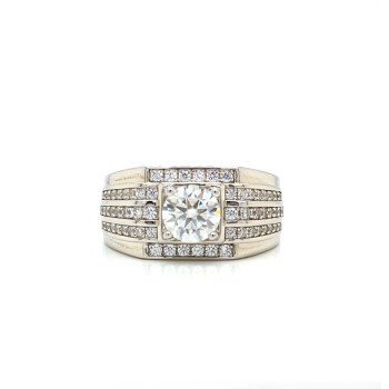 SILVER RING WITH MASONITE