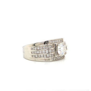 SILVER RING WITH MASONITE
