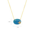 GOLD PLATED TURQUOISE NECKLACE WITH BUTTERFLIY LOGO GOLD PLATED TURQUOISE NECKLACE WITH BUTTERFLIY LOGO