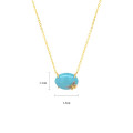 GOLD PLATED TURQUOISE NECKLACE WITH BUTTERFLIY LOGO GOLD PLATED TURQUOISE NECKLACE WITH BUTTERFLIY LOGO