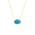 GOLD PLATED TURQUOISE NECKLACE WITH BUTTERFLIY LOGO GOLD PLATED TURQUOISE NECKLACE WITH BUTTERFLIY LOGO