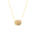 GOLD PLATED FlUORITE NECKLACE WITH BUTTERFLIY LOGO GOLD PLATED FlUORITE NECKLACE WITH BUTTERFLIY LOGO