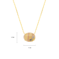 GOLD PLATED FlUORITE NECKLACE WITH BUTTERFLIY LOGO GOLD PLATED FlUORITE NECKLACE WITH BUTTERFLIY LOGO