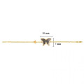 18K Gold Bracelet with Black Mop Butterfly Shaped ( small size )
