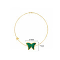 Green Agate Glanz Butterfly Bracelete 18k Gold ( medium size ) 
