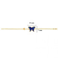18K Gold Bracelet With Lapis Butterfly Shaped ( small size )