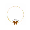 TigerEye Glanz Butterfly bracelet, 18k Gold ( medium size )