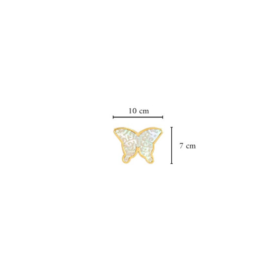 GOLD CHAIN 18K WITH COLORED BUTTERFLIES