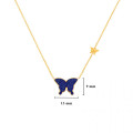  Lapis Butterfly Neckless, 18K Gold ( medium size )