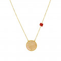 A chain made by a coin of the Saudi pound with Red coral