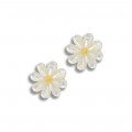 gold Earring made by seashell with flower shape