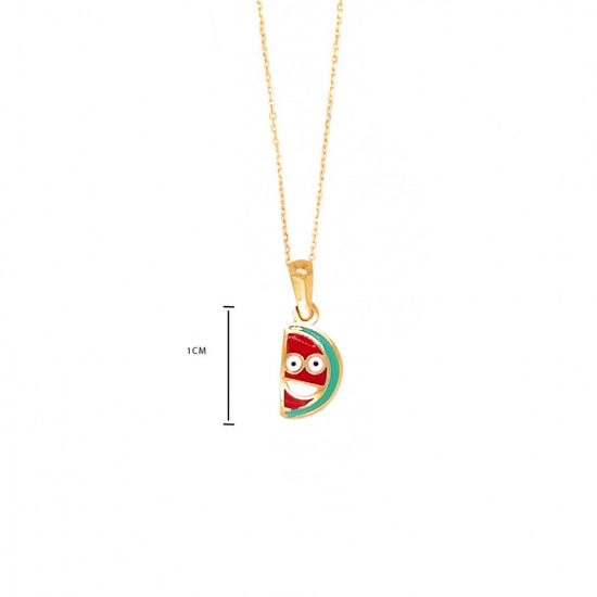 GOLD CHAIN FOR KIDS , WATERMELON SHAPE
